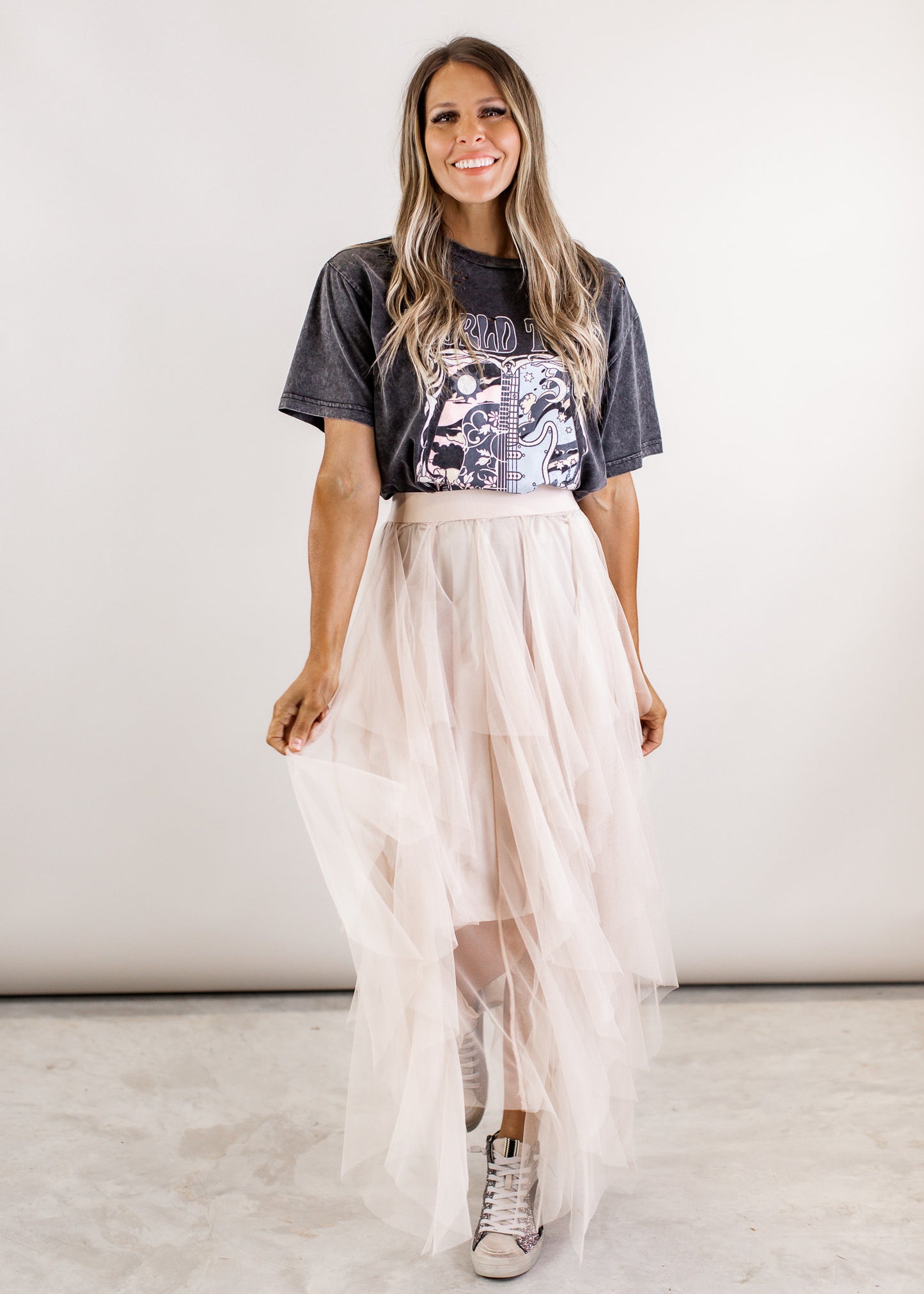 Tulle Layered Skirt *NUDE