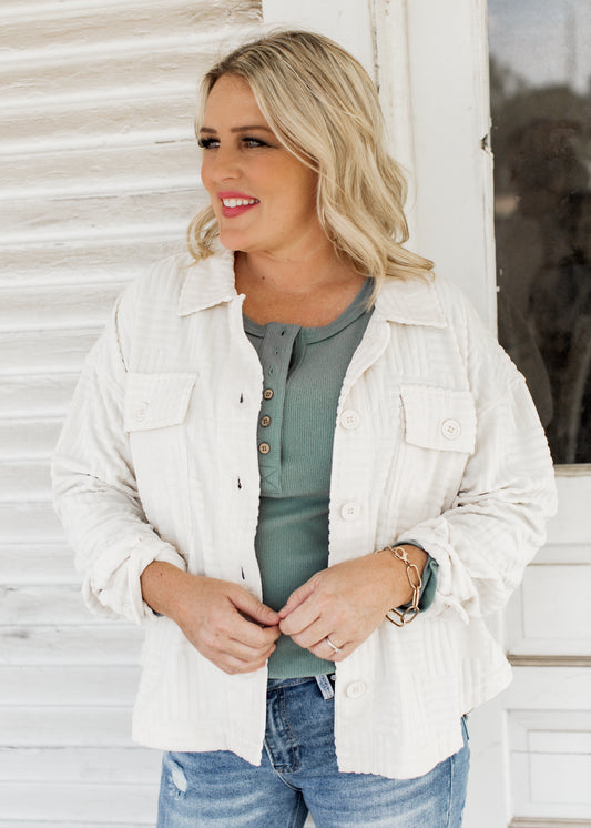 Dedra Textured Shacket *IVORY