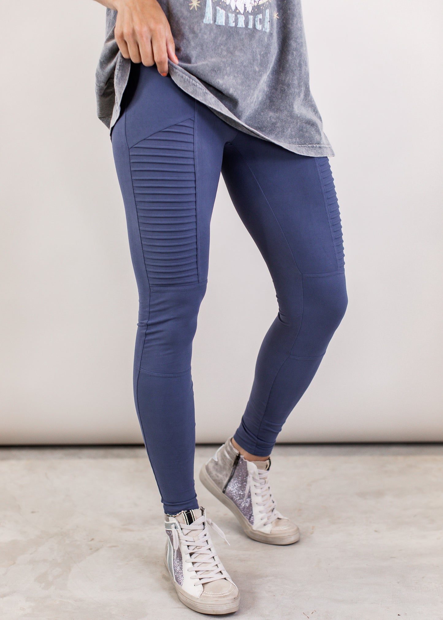 2X & 3X: Moto Leggings (S-3X) *VINTAGE BLUE