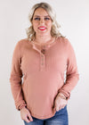 Barbs Ribbed Fitted Top *MAUVE