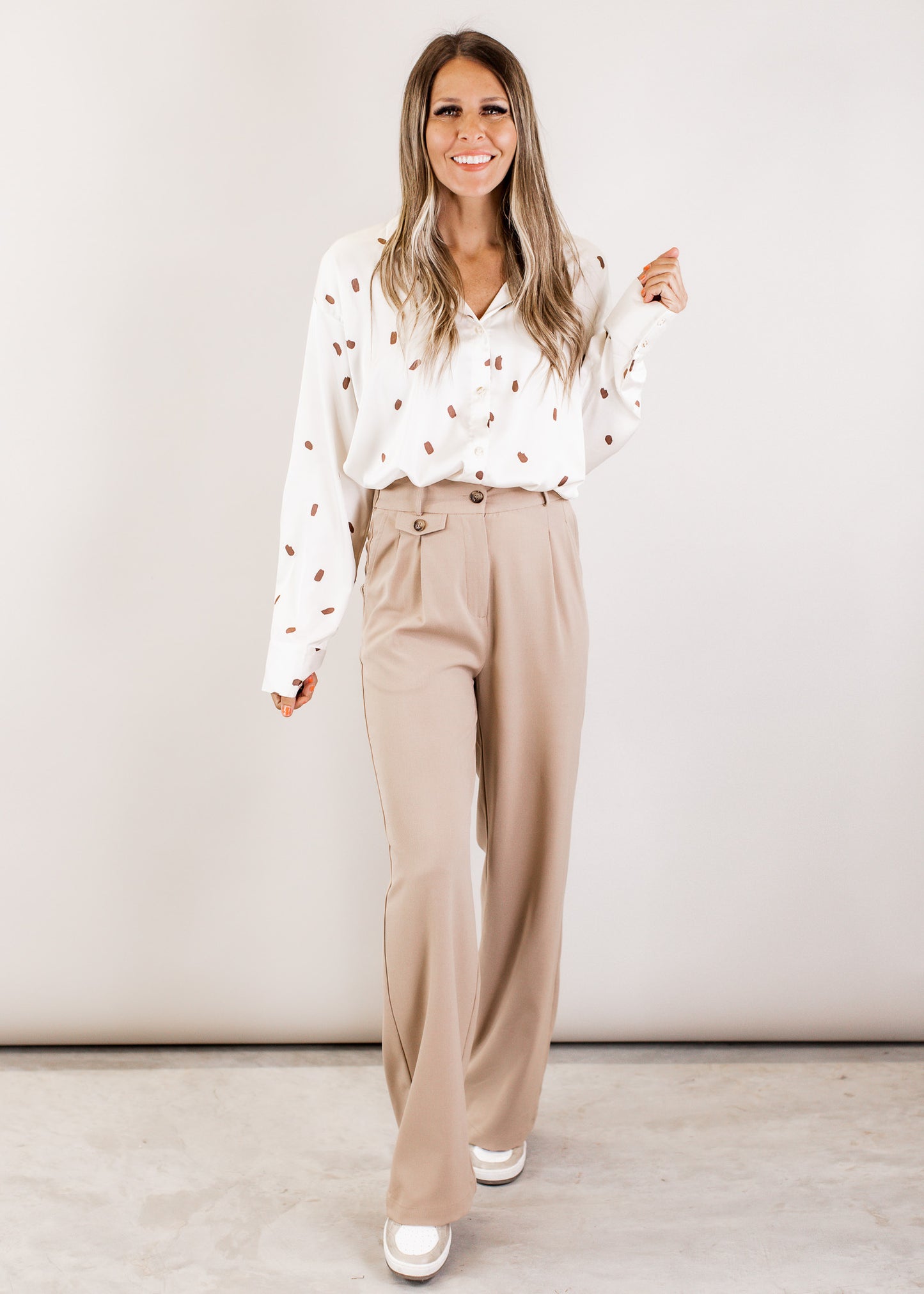 SMALL: Fawn Trouser Pants *MOCHA