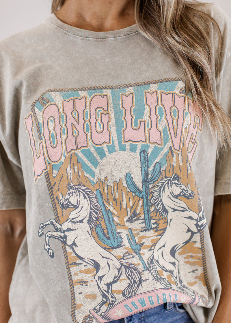 #105 Long Live Cowgirls Top (S-3X) *VINTAGE MINERAL MOCHA