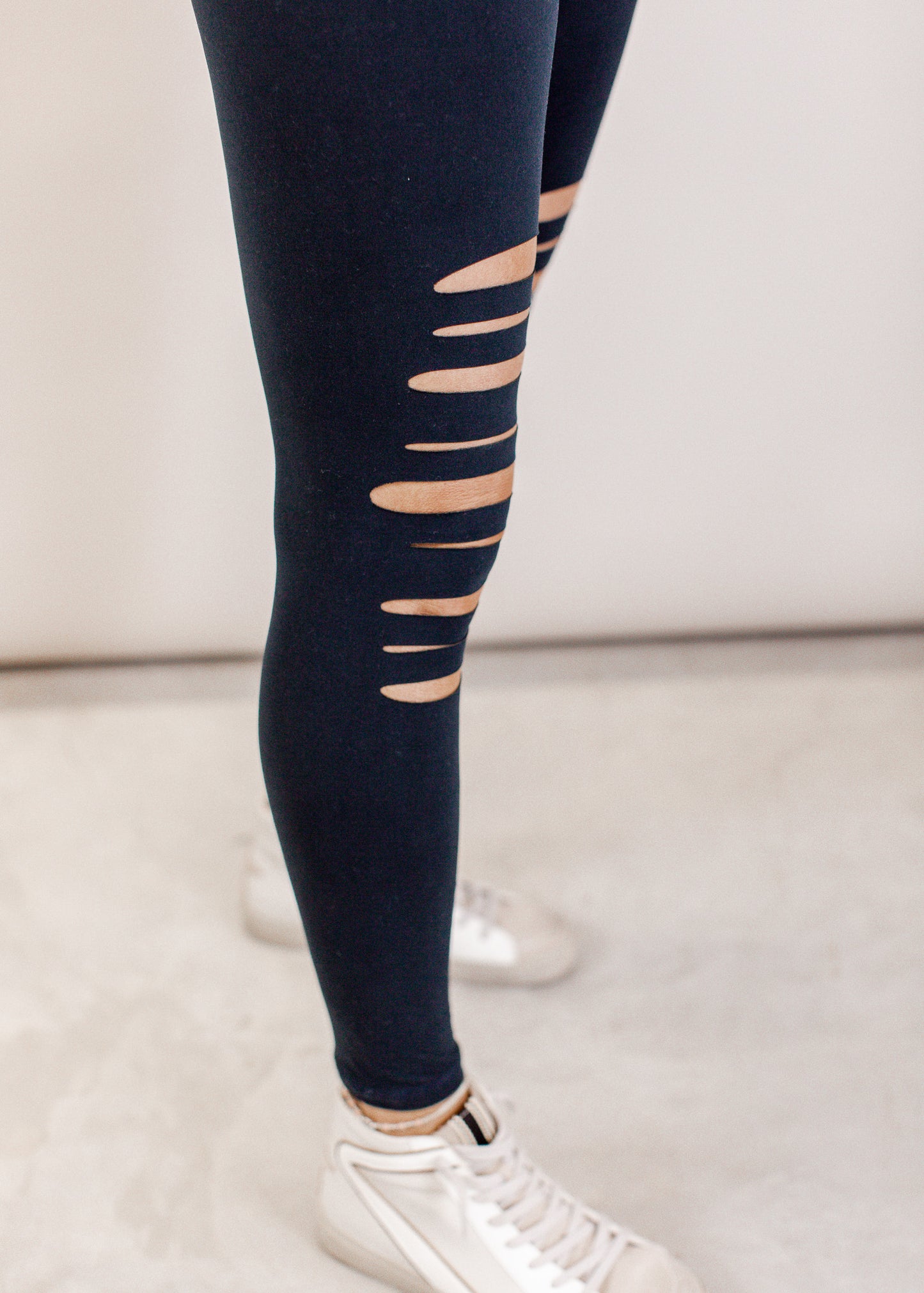 Slit Leggings (S-3X) *NAVY