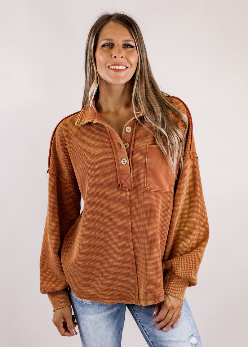 Relaxed Darla Top (CAN FIT XL) *RUST