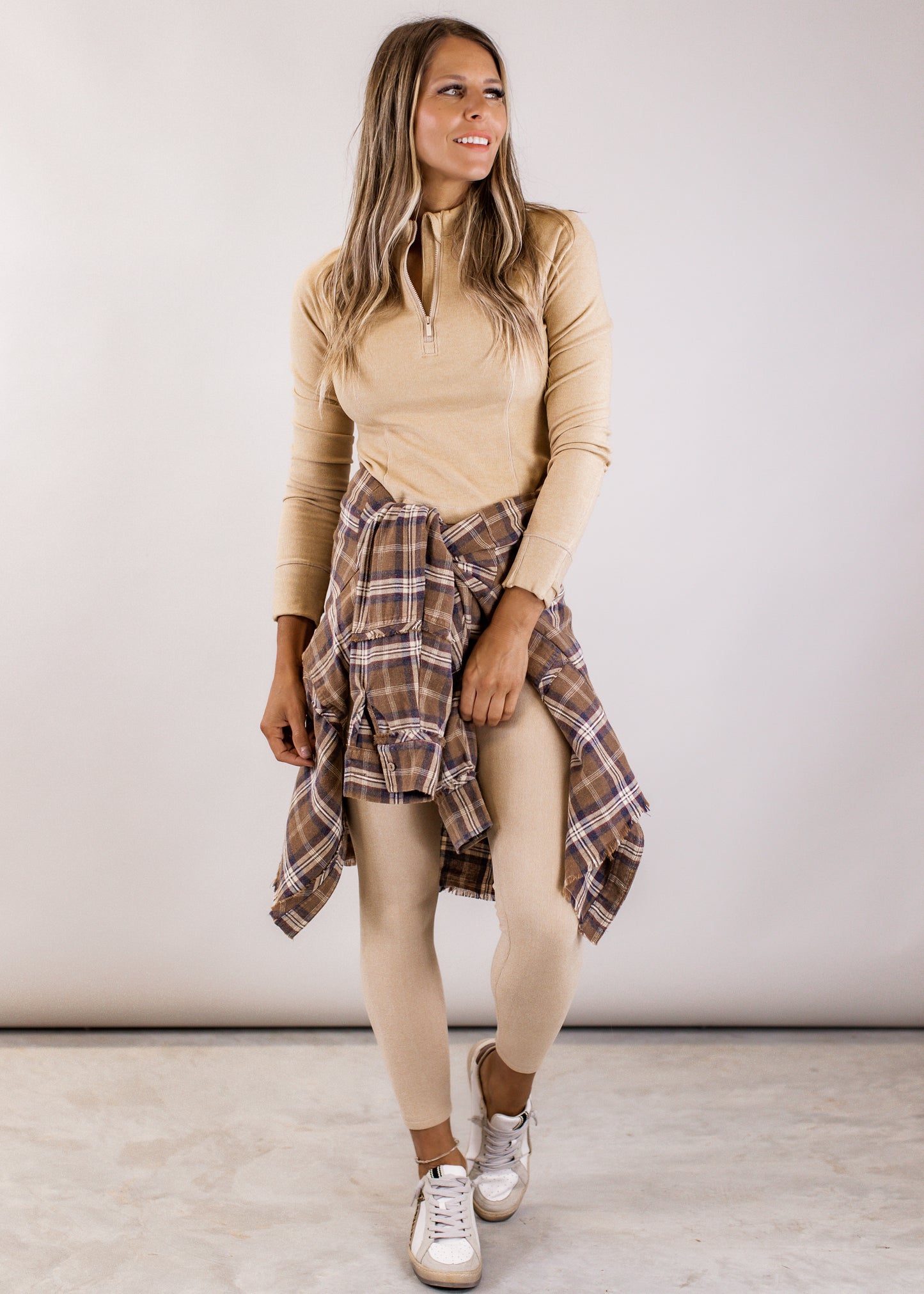 1X & 2X: Halie Brushed Leggings (S-3X) *LIGHT CAMEL