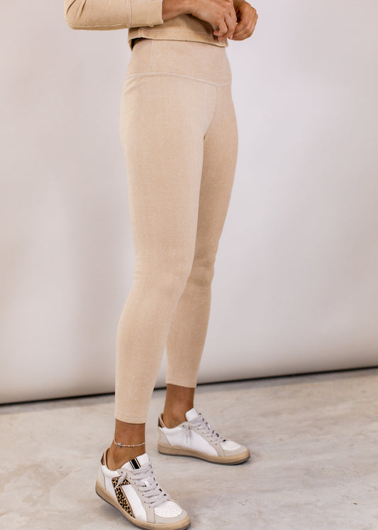 1X & 2X: Halie Brushed Leggings (S-3X) *LIGHT CAMEL