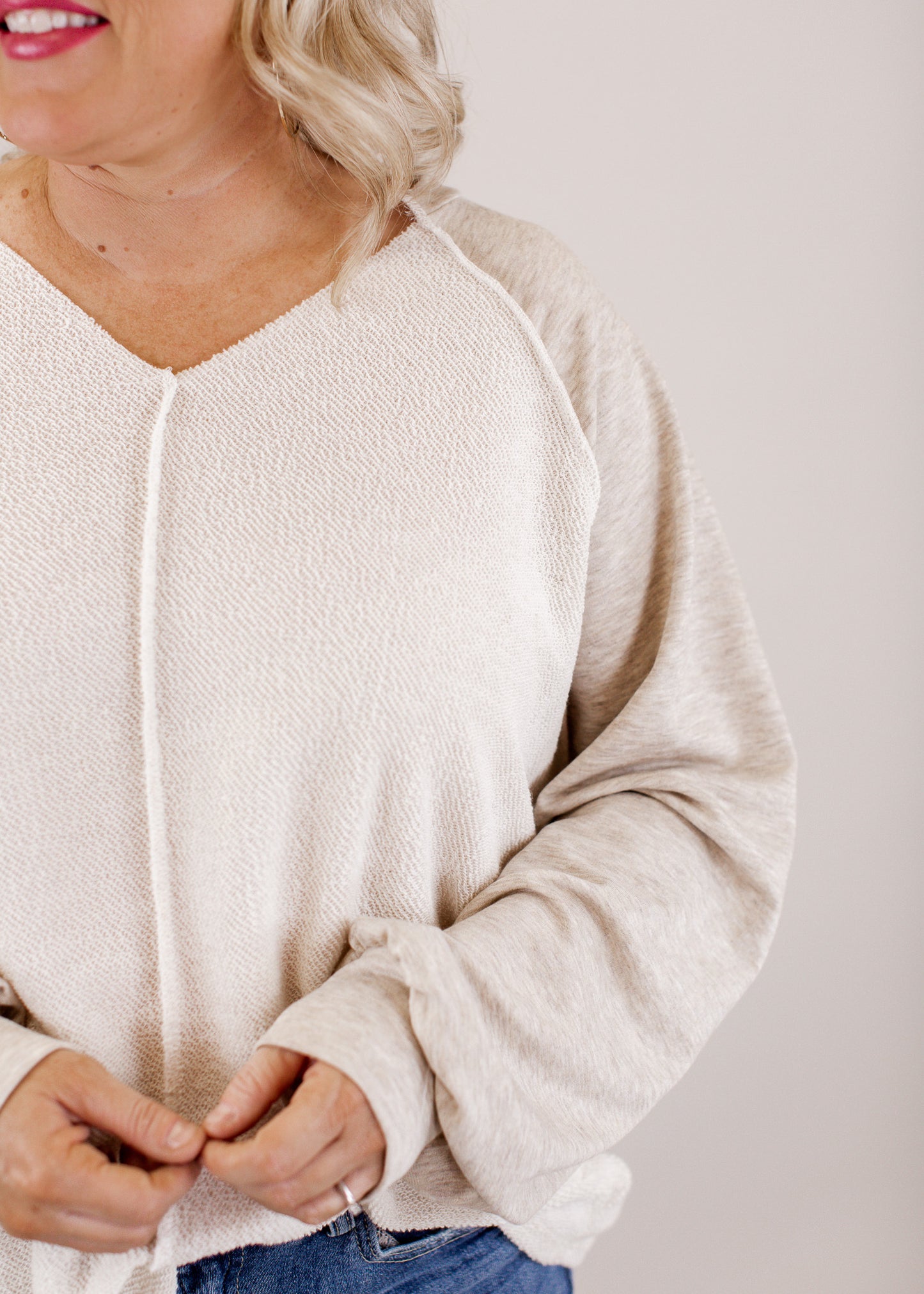 Carmen Top (S-XL) *TAUPE/BEIGE
