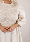 Gretta Smocked Midi Dress *CREAM