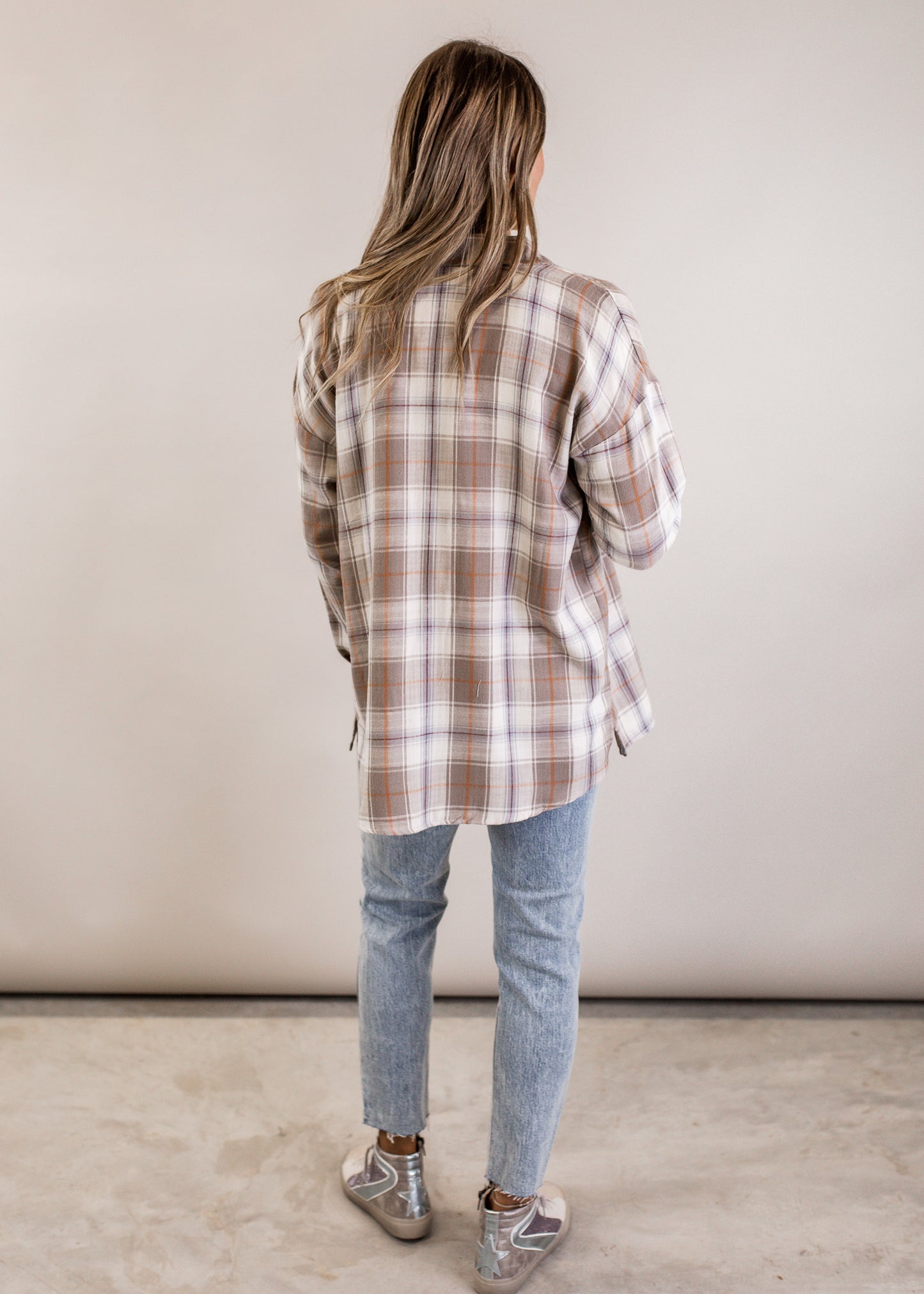 Marsha Flannel *GREY/TAUPE