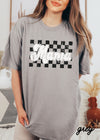 *Pre Order: CUSTOMIZE Adult Checkered Tee **9 Colors (S-3X)