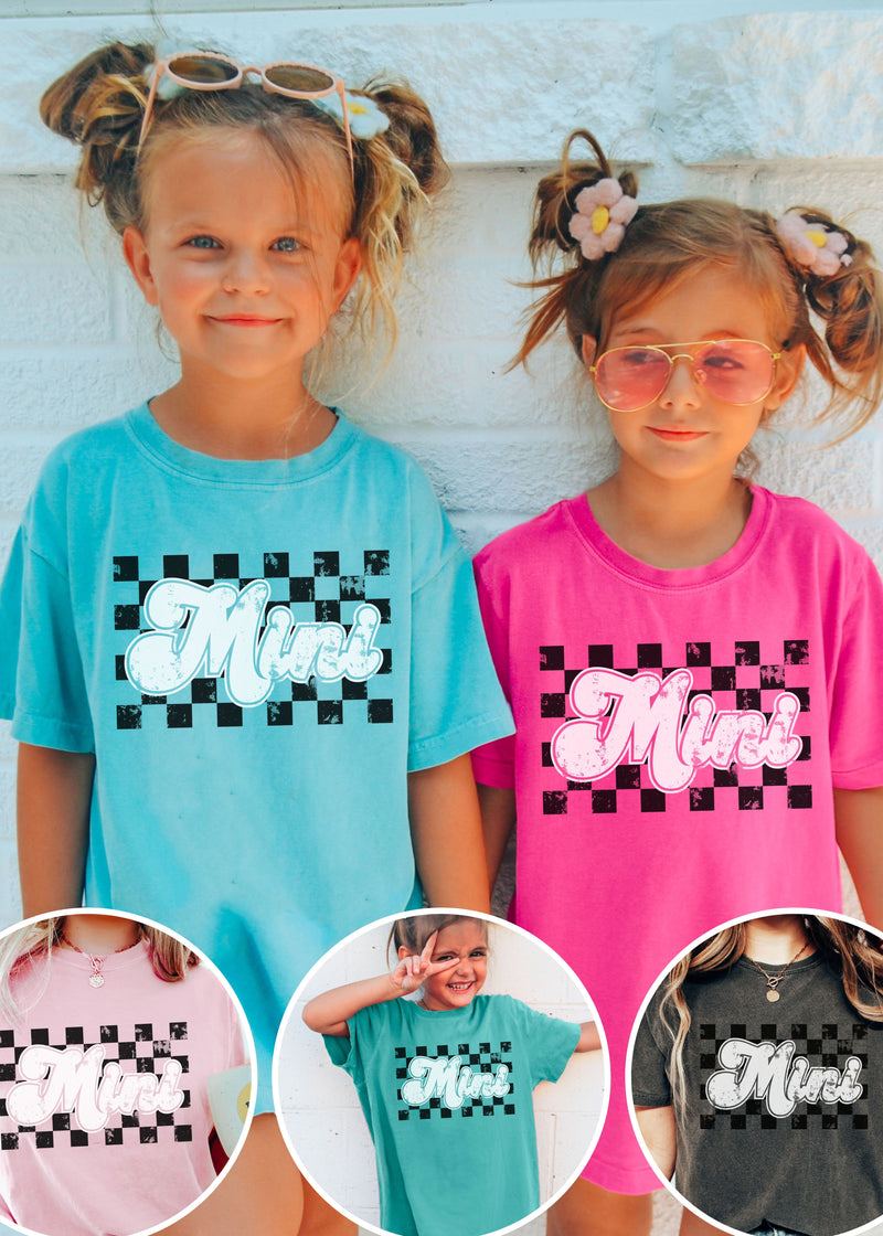 YOUTH Pre Order: MINI Checkered Tee **9 Colors (S-3X)
