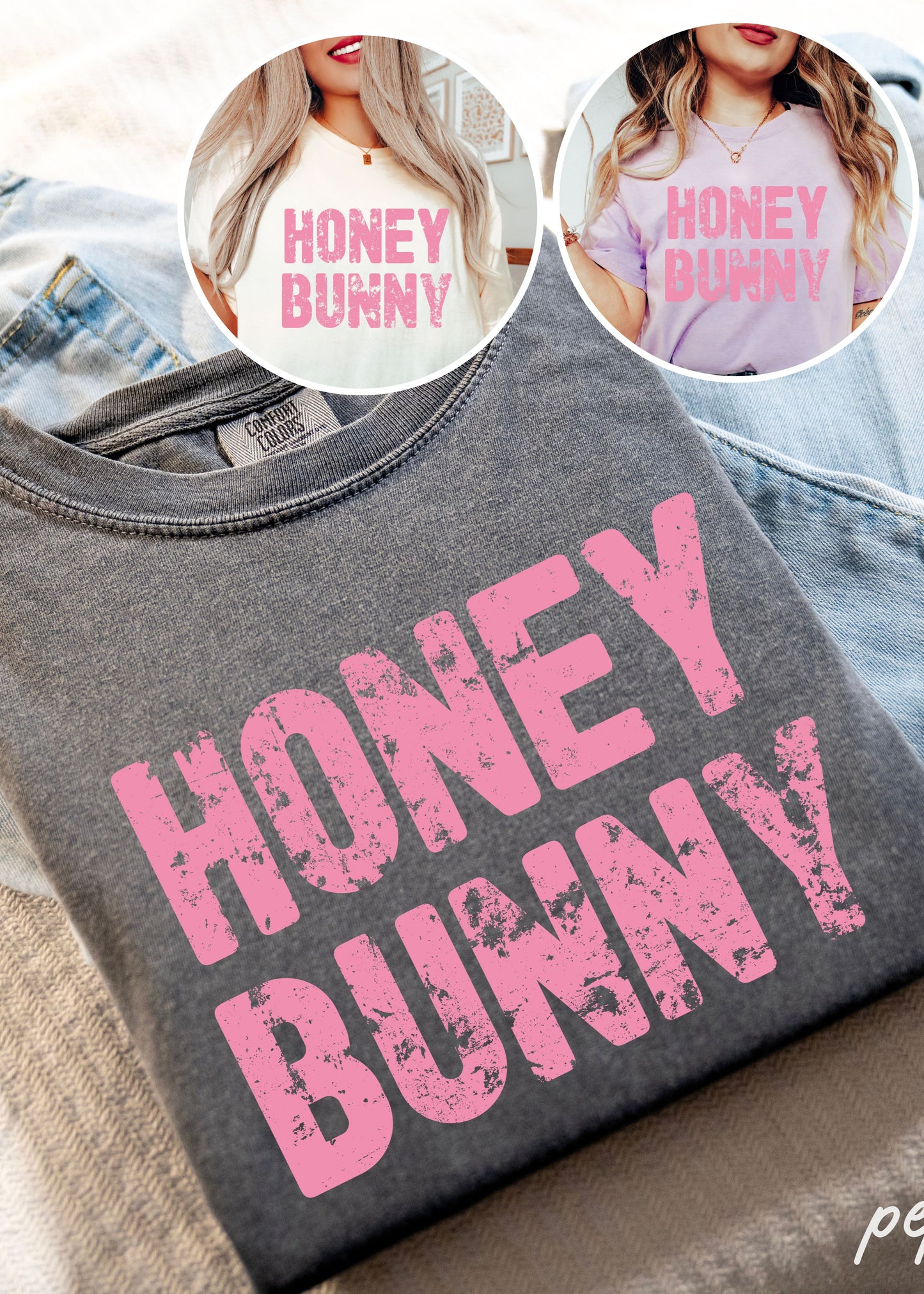 Pre Order: Honey Bunny Tee *3 Colors (S-3X)