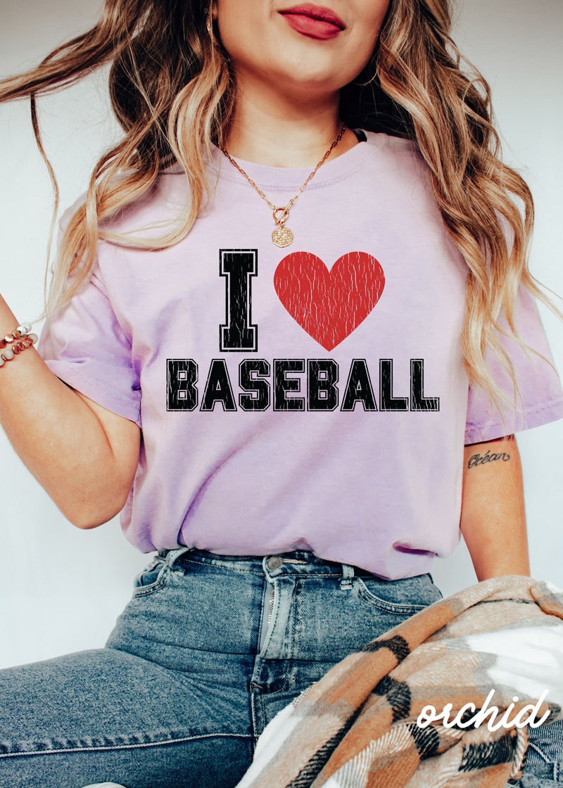 PRE-ORDER: I HEART Baseball Tee *8 Colors (S-3X)