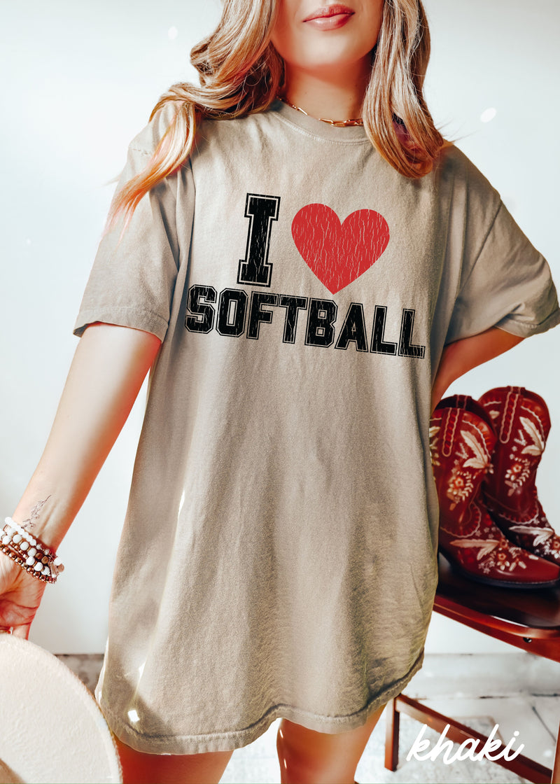 PRE-ORDER: I HEART Softball Tee *8 Colors (S-3X)