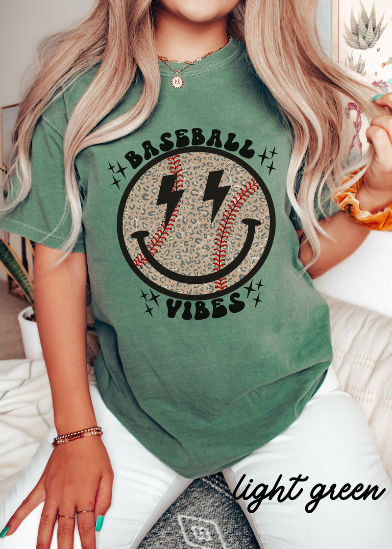 *Baseball Vibes Tee *11 Colors (S-3X)