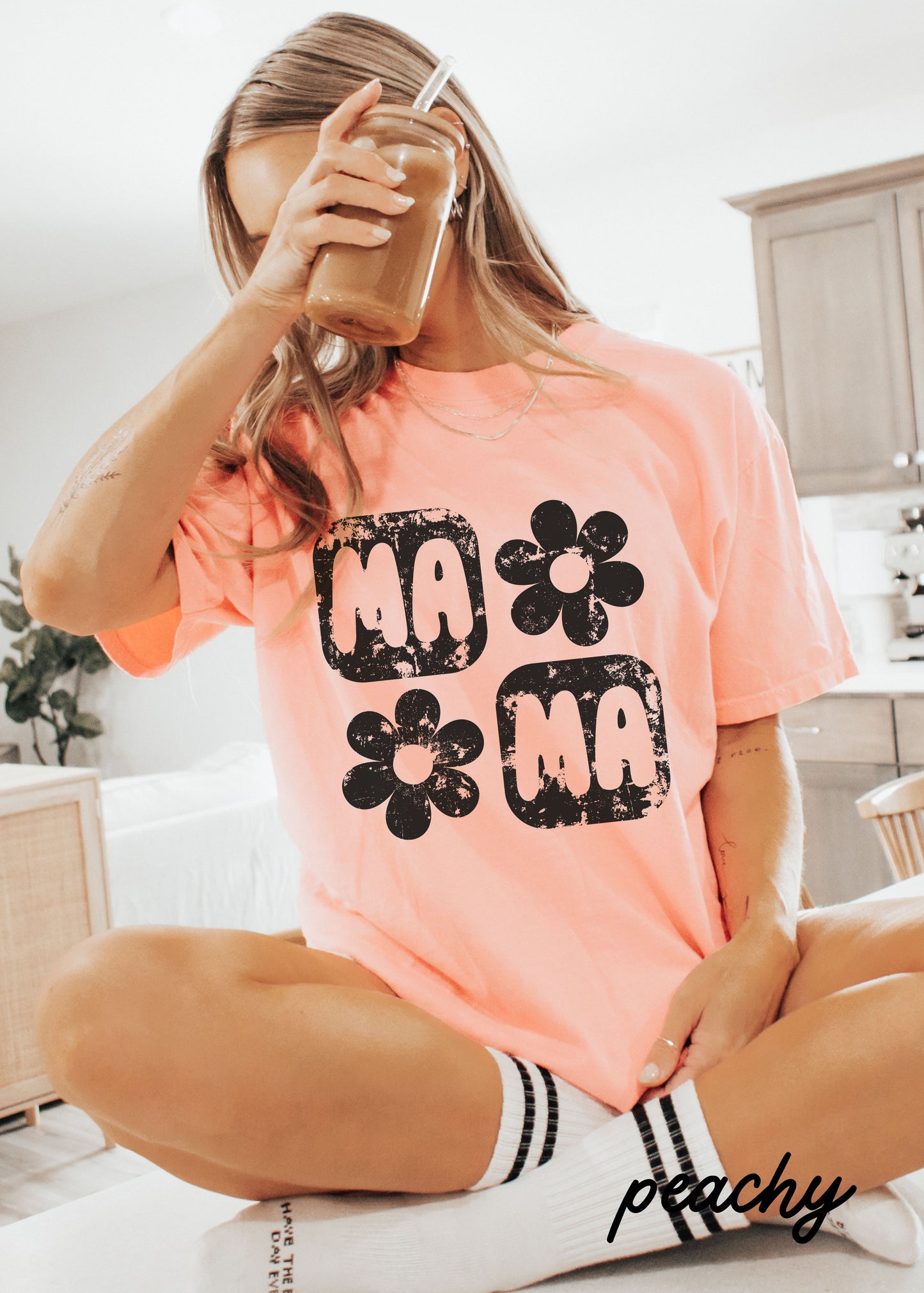 PRE-ORDER: Mama Floral Squared Tee *10 Colors (S-3X)