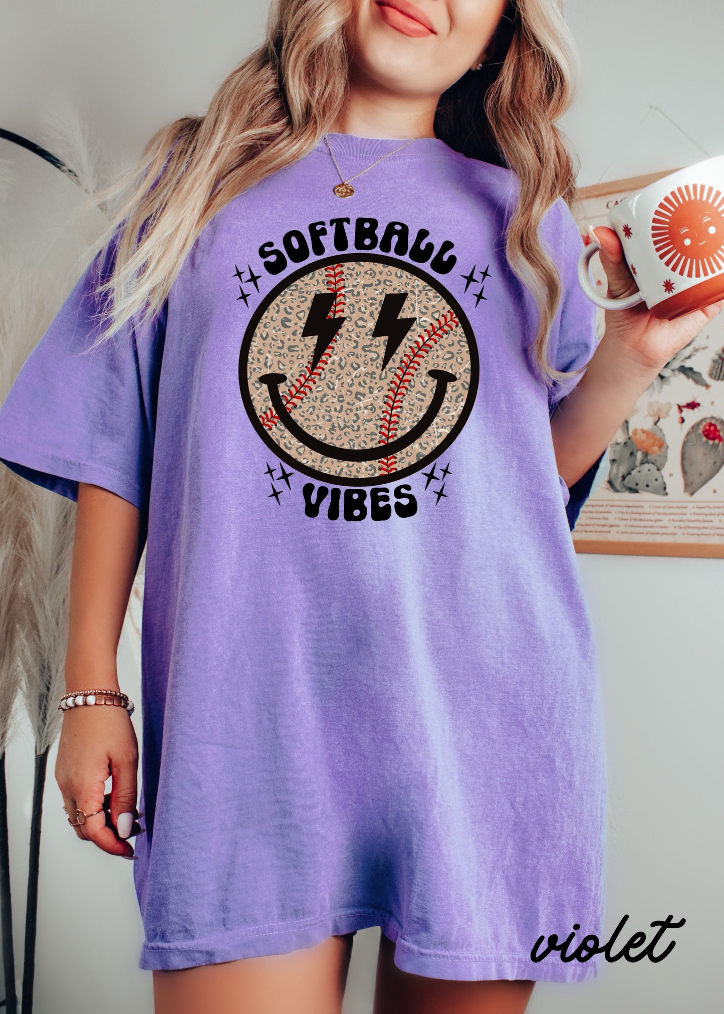*YOUTH Softball Vibes Tee *8 Colors (S-3X)