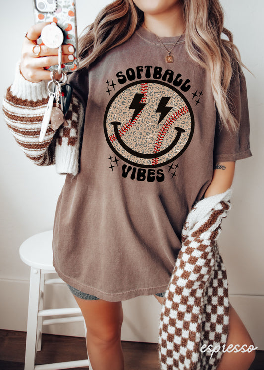 *Softball Vibes Tee *11 Colors (S-3X)