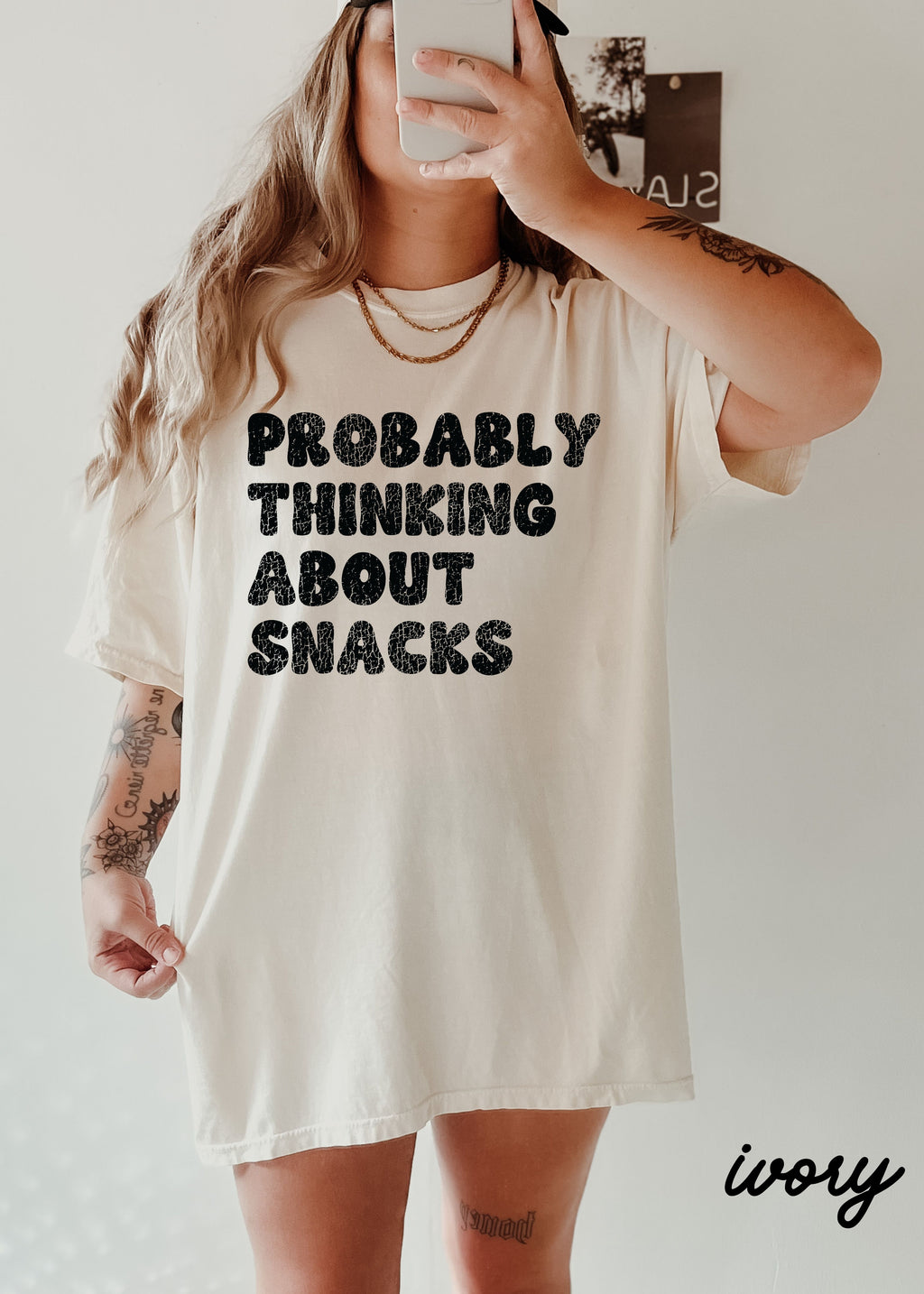 *Thinking About Snacks Tee *6 Colors (S-3X) Comfort Colors