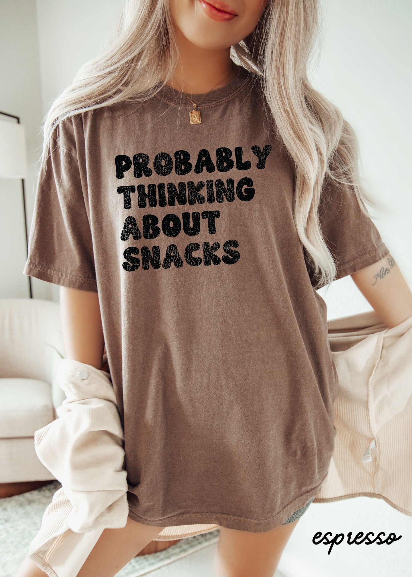 *Thinking About Snacks Tee *6 Colors (S-3X) Comfort Colors