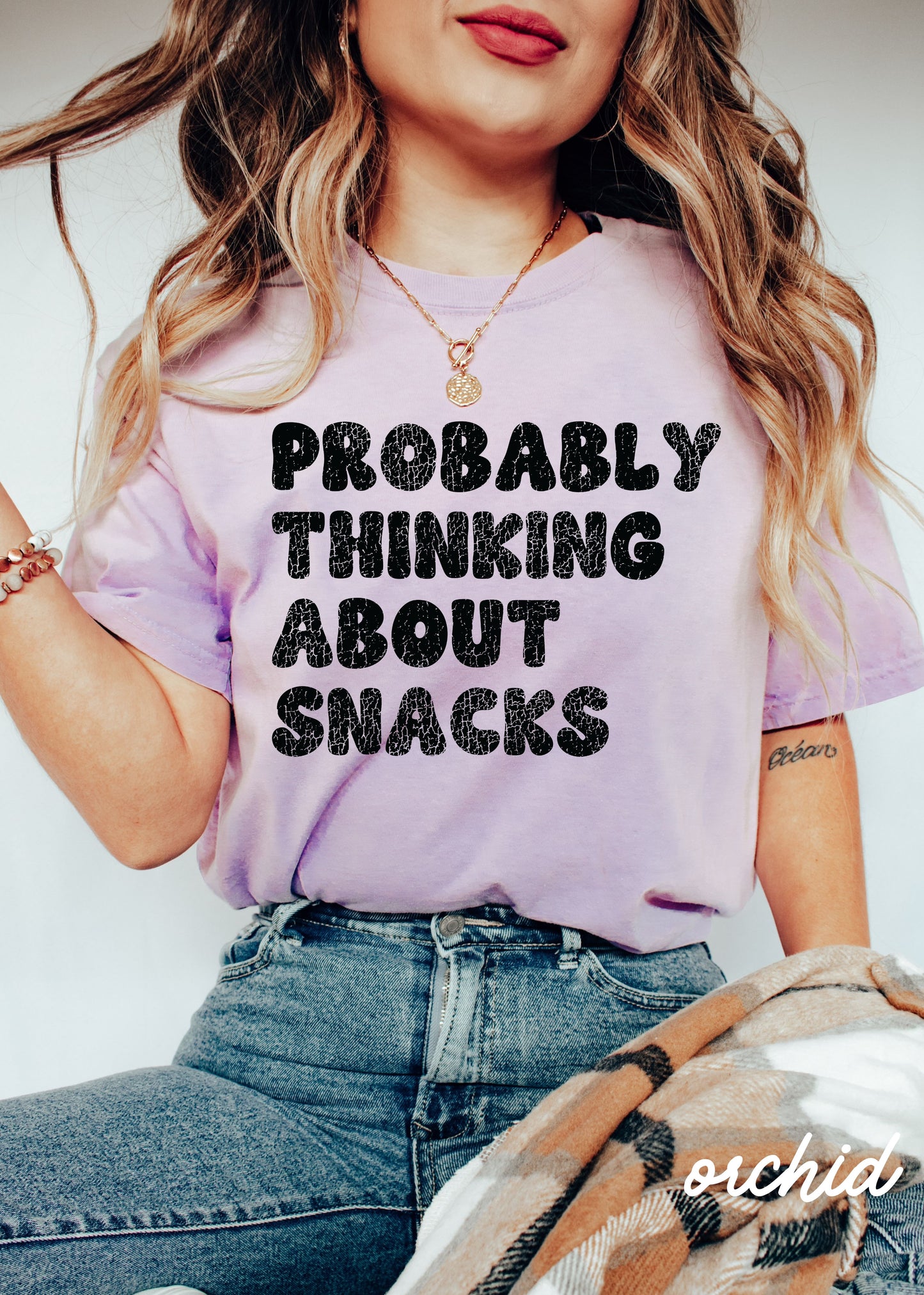 *Thinking About Snacks Tee *6 Colors (S-3X) Comfort Colors