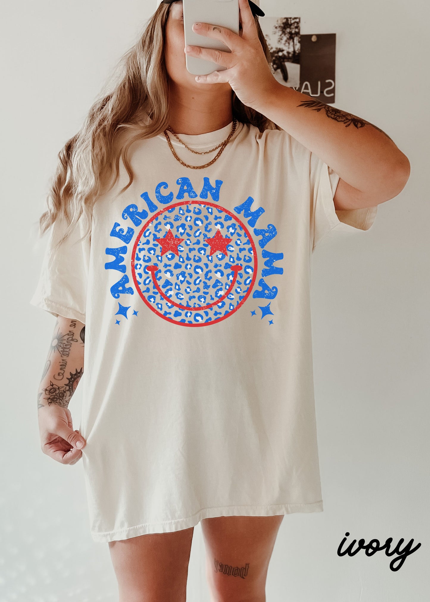 *American MAMA Tee *4 Colors (S-3X)