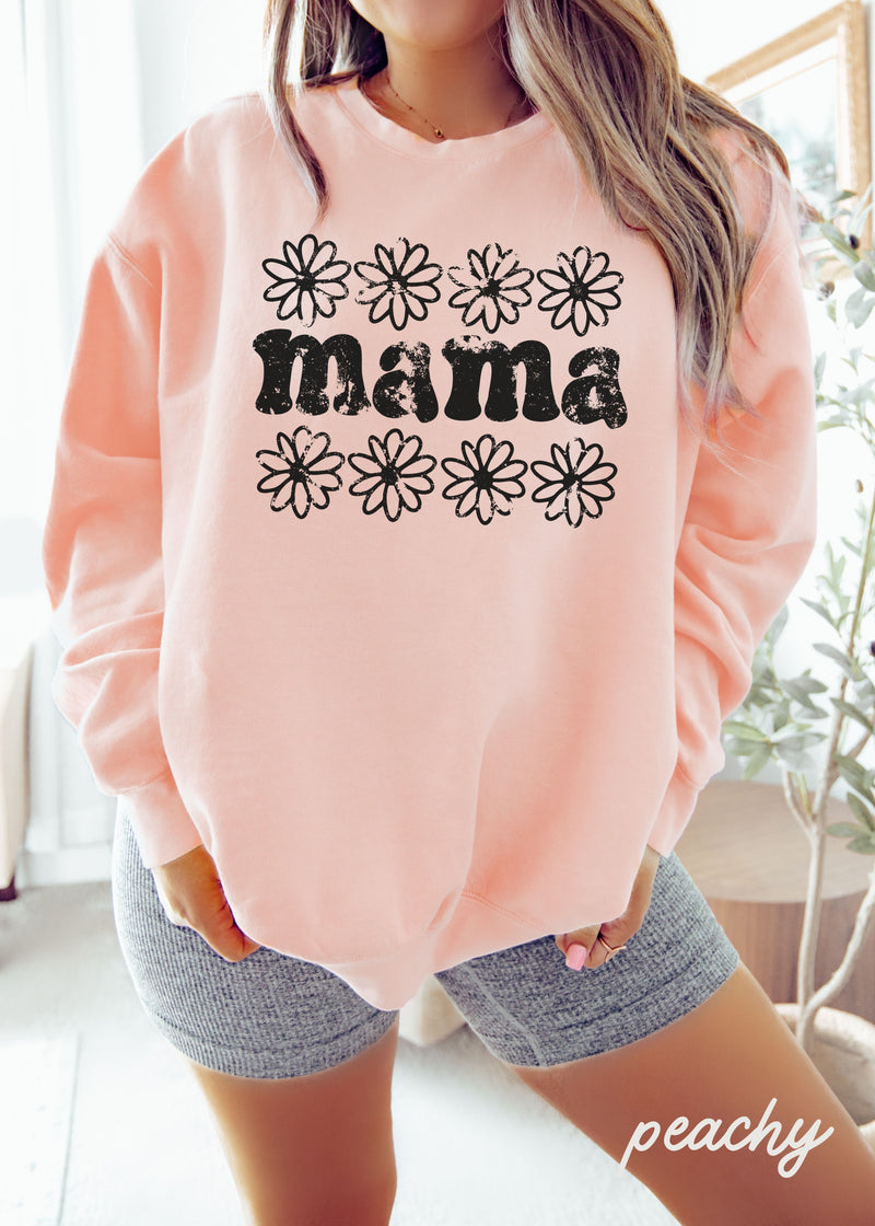 Pre-Order: Mama Daisy Sweatshirt *7 Colors Comfort Colors (S-3X)