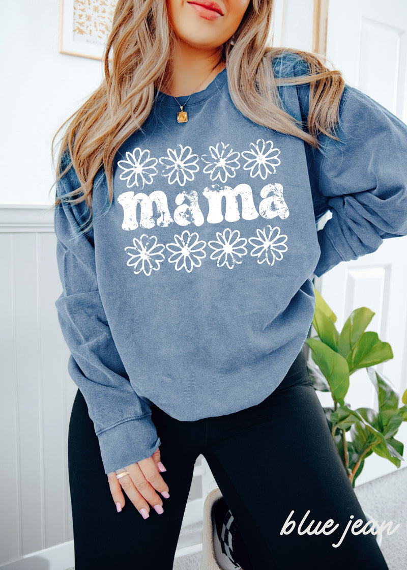 Pre-Order: Mama Daisy Sweatshirt *7 Colors Comfort Colors (S-3X)