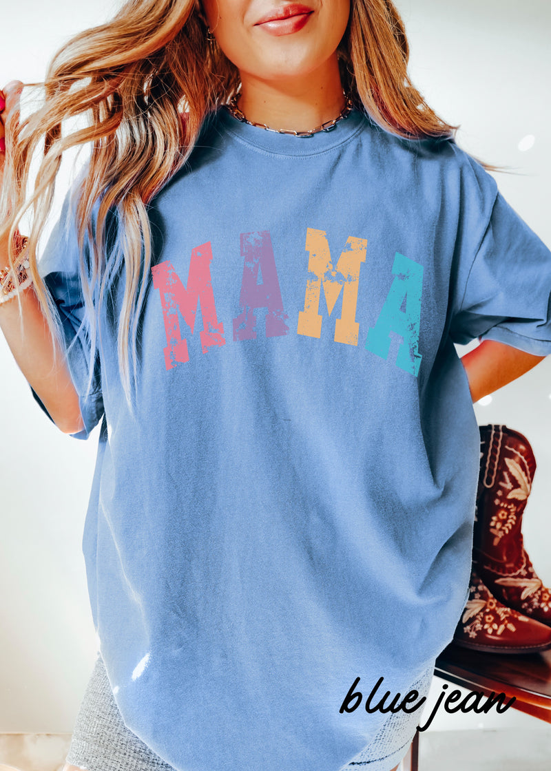 *COLORFUL Mama University Tee *5 Colors (S-3X)