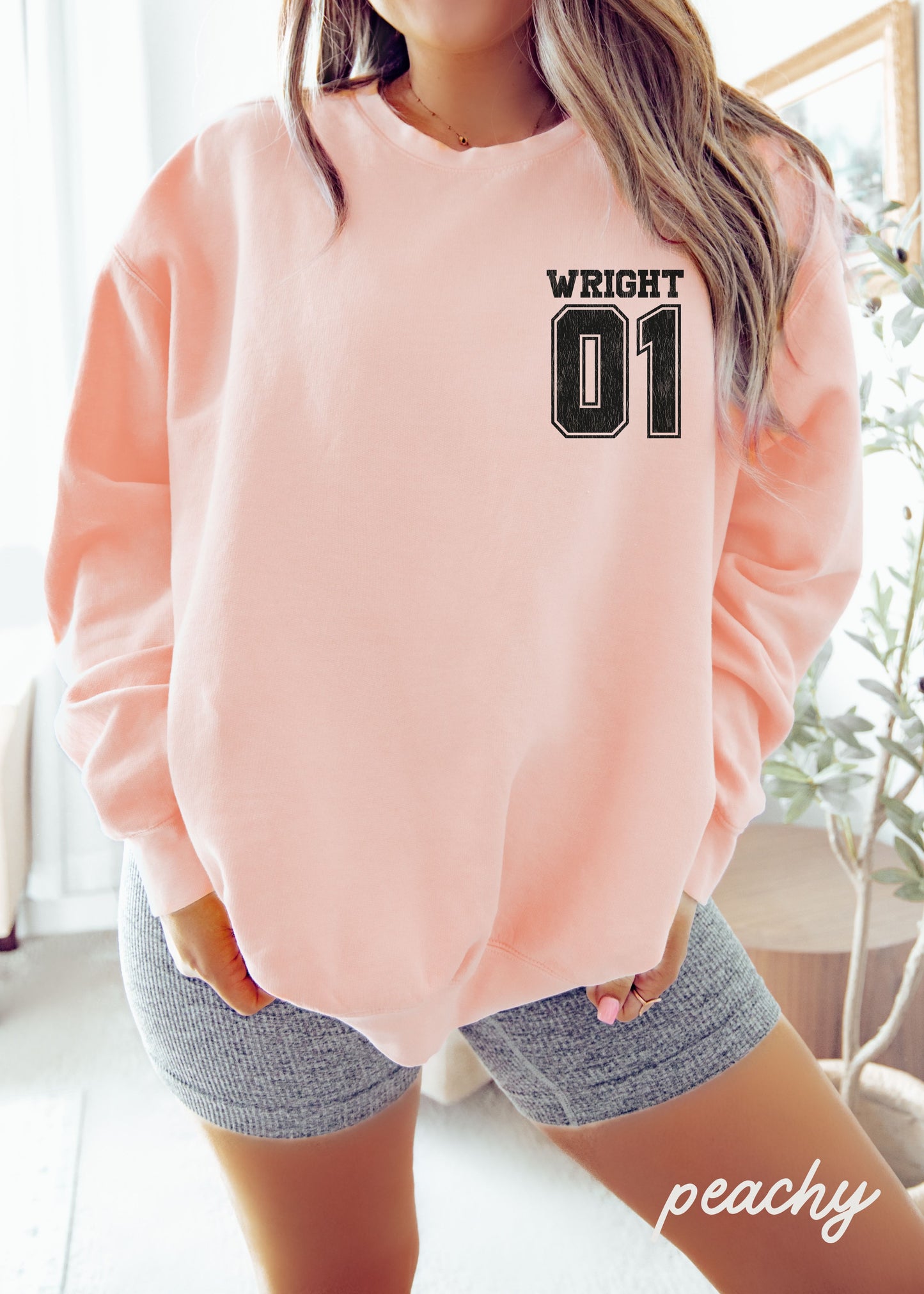 *PERSONALIZED Sports Name and Number Sweatshirt *10 Colors Comfort Colors (S-3X)