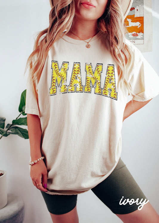 *Softball Mama Seams Tee *8 Colors (S-3X)