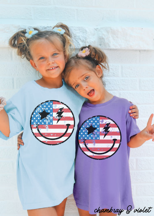 *YOUTH Happy USA Tee *8 Colors (S-3X)