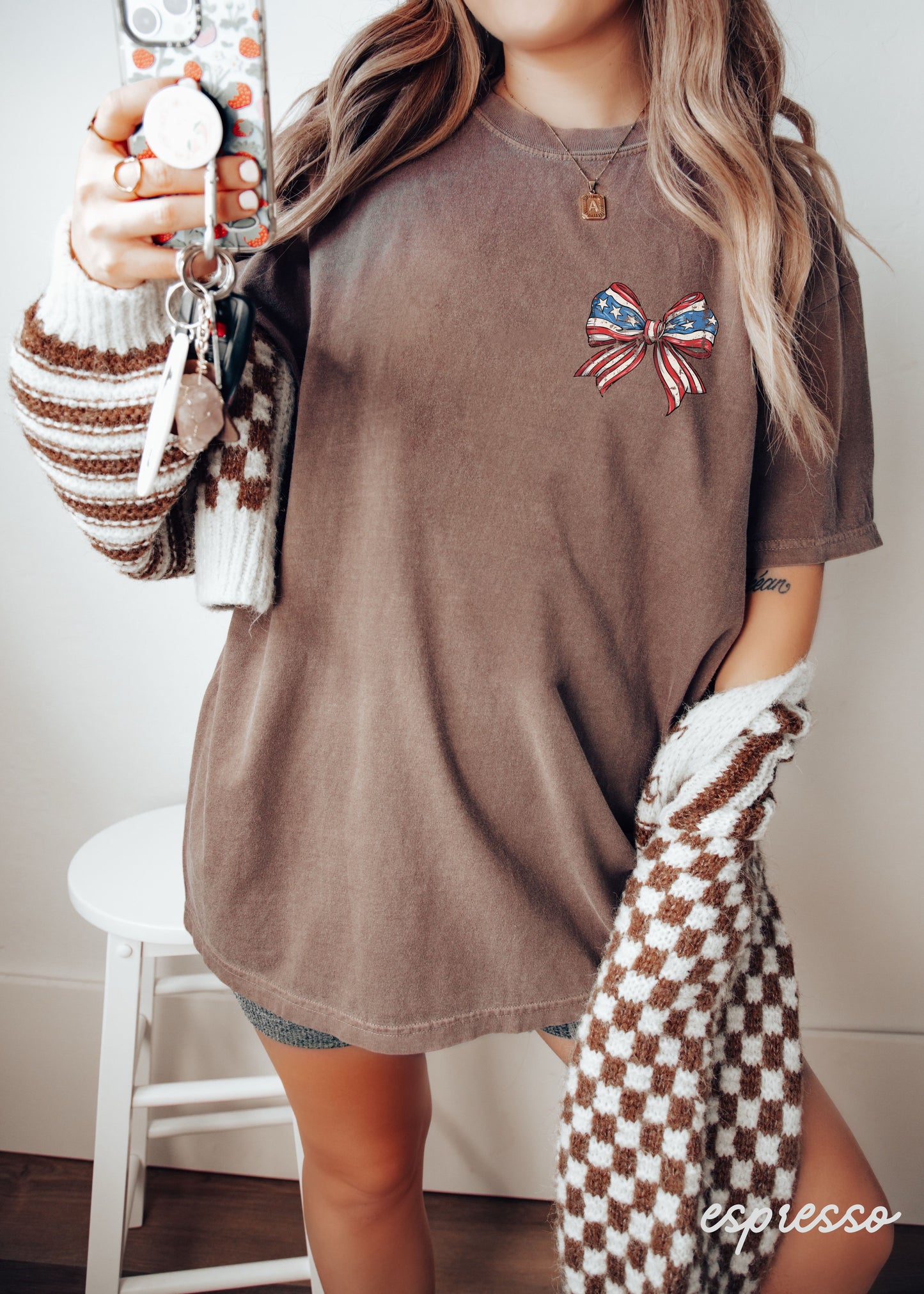 *Bow Coquette USA Tee *5 Colors (S-3X)