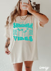 PRE-ORDER: Summer Vibes Checkered Tee *4 Colors (S-3X)