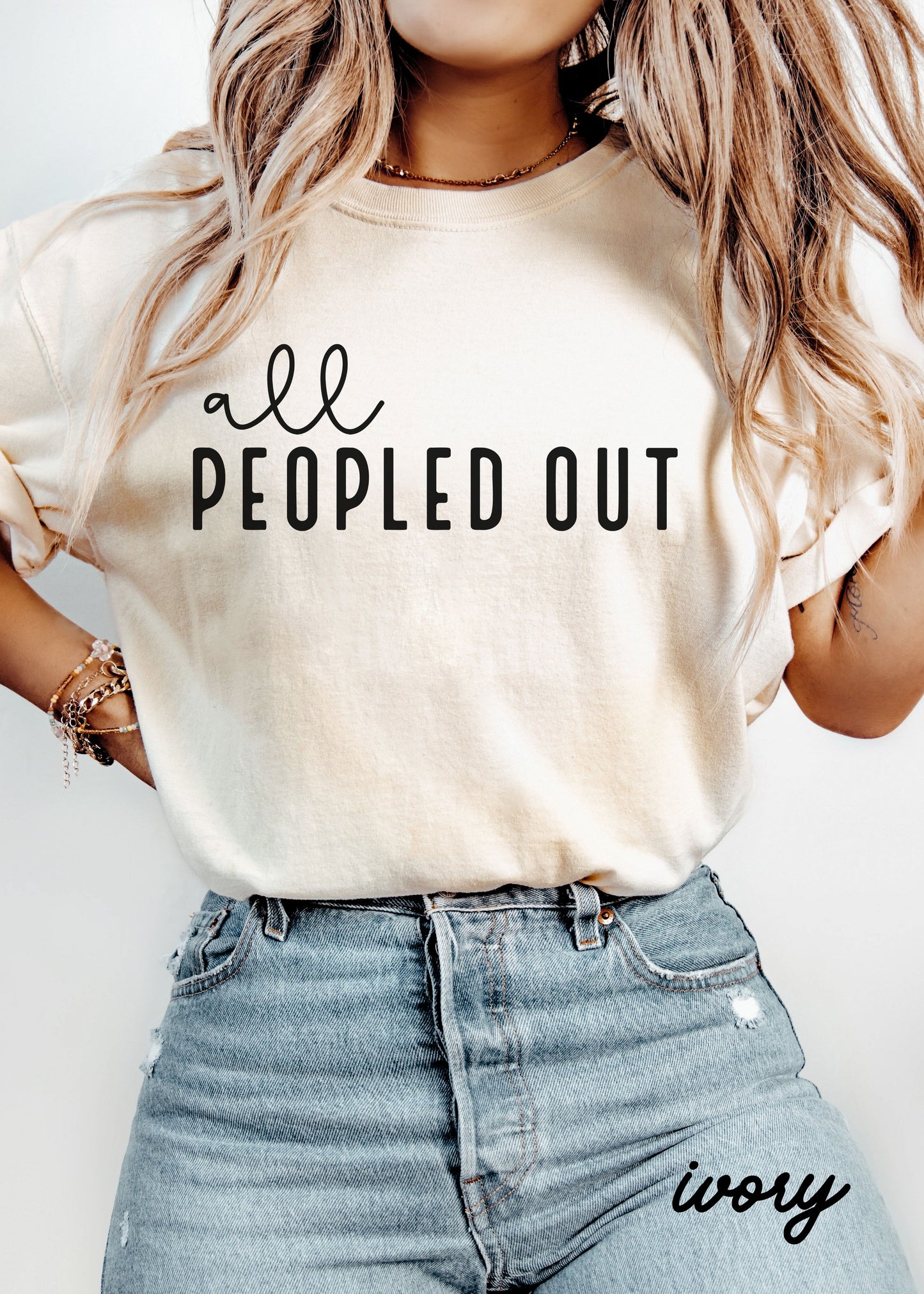 All Peopled Out Tee *8 Colors (S-3X)