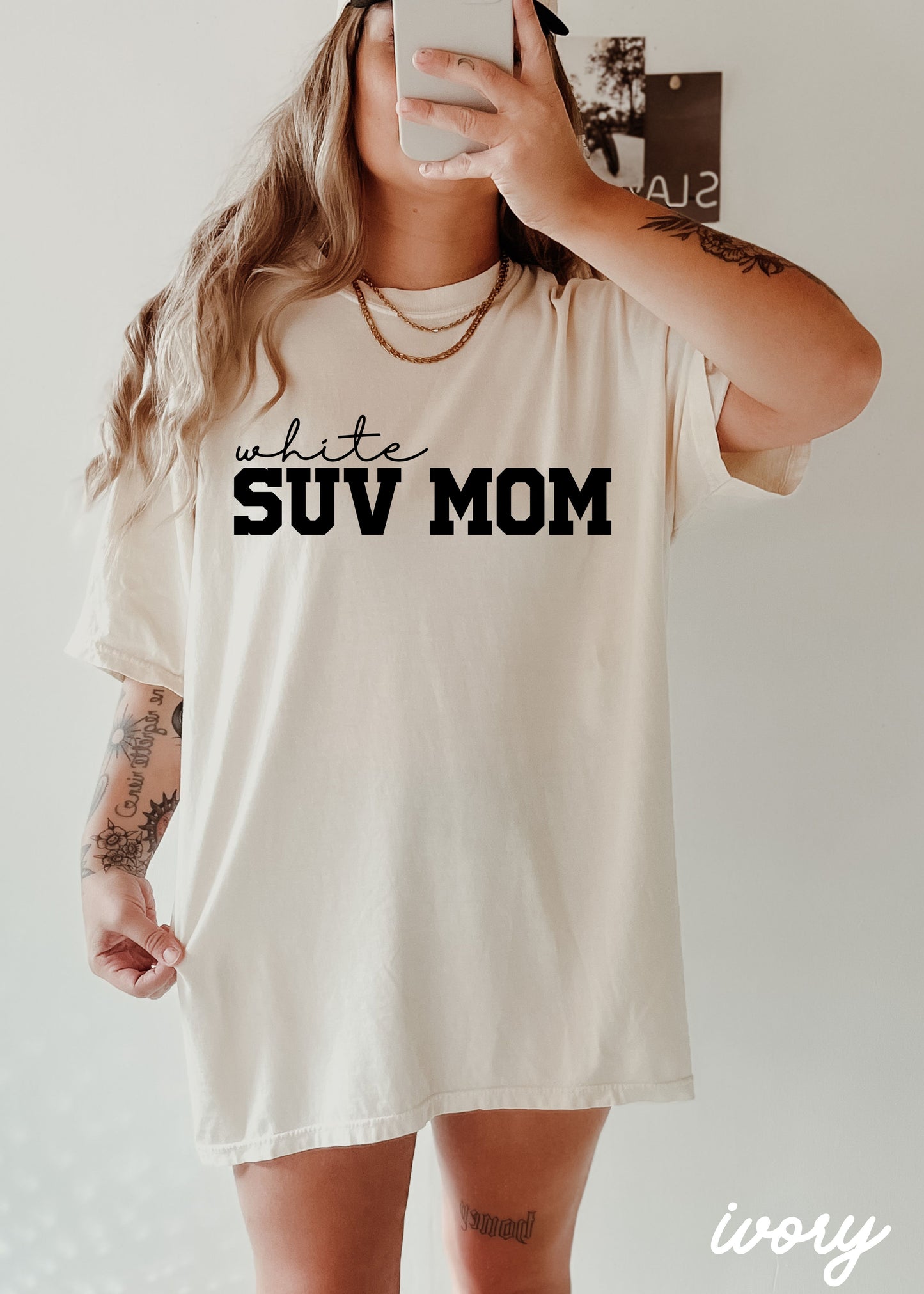 PRE-ORDER: White SUV Moms Club Tee *2 Colors (S-3X)
