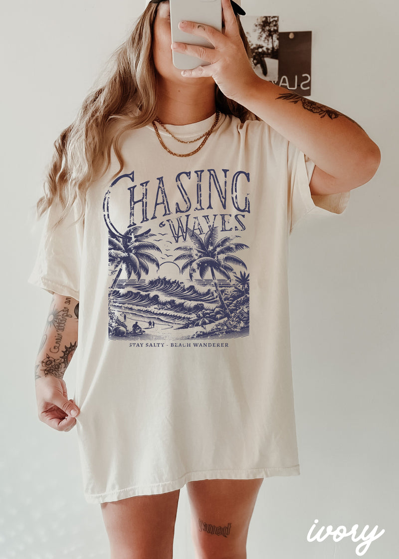 *Chasing Waves Tee *4 Colors (S-3X)