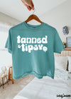 PRE-ORDER: Tanned & Tipsy CROP Tee *3 Colors (S-2X)
