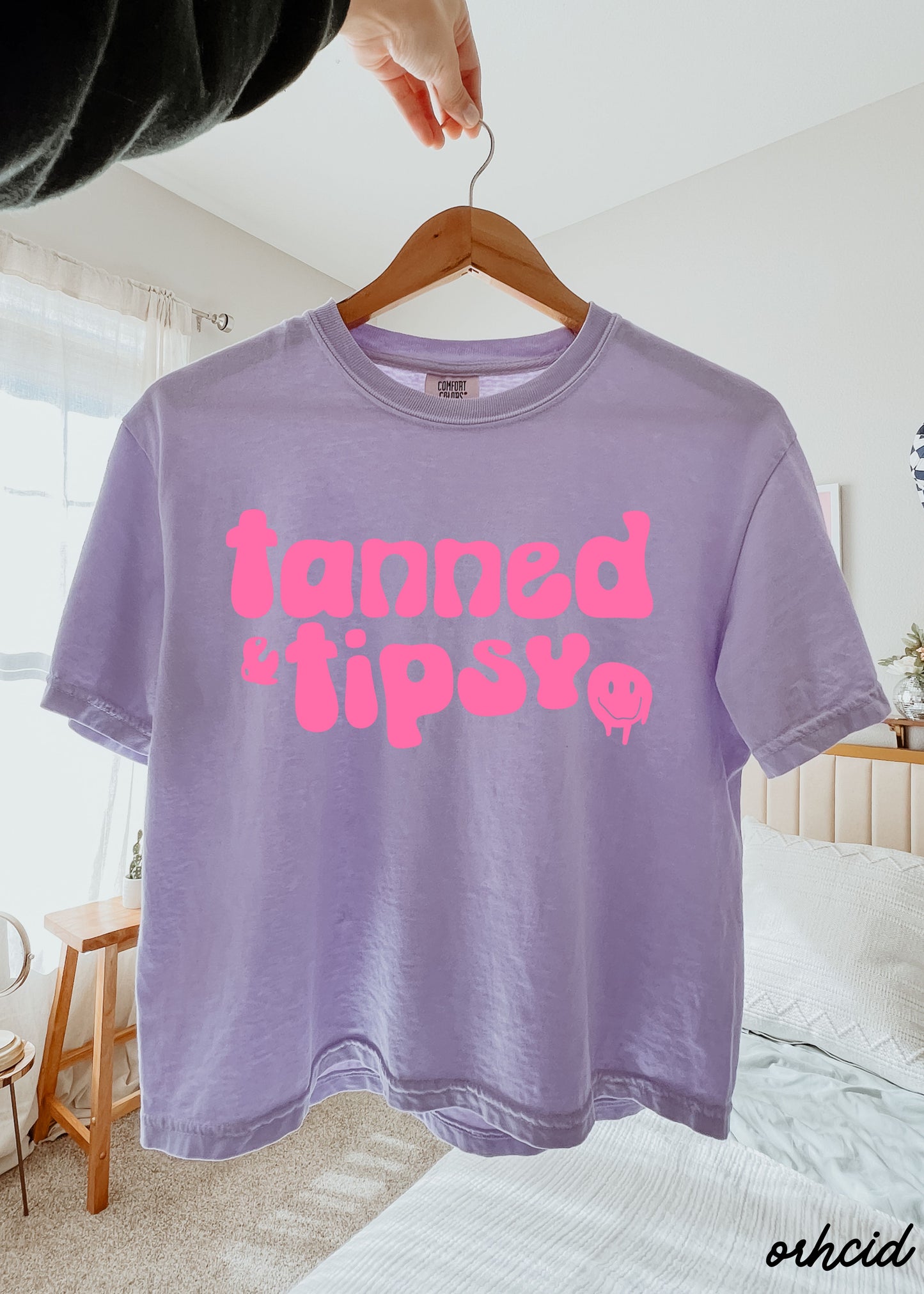 Tanned & Tipsy CROP Tee *3 Colors (S-2X)