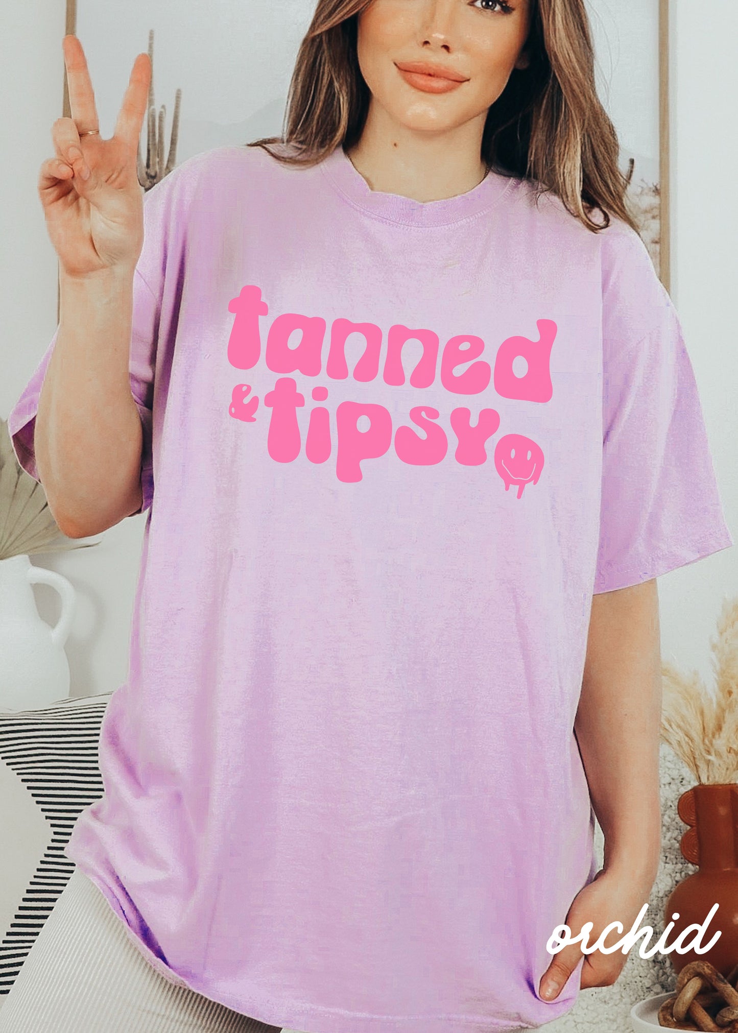 PRE-ORDER: Tanned & Tipsy Tee *10 Colors (S-3X)