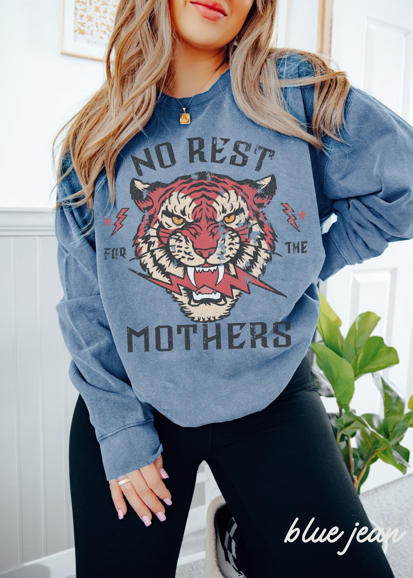*No Rest for the Mothers Sweatshirt *7 Colors Comfort Colors (S-3X)