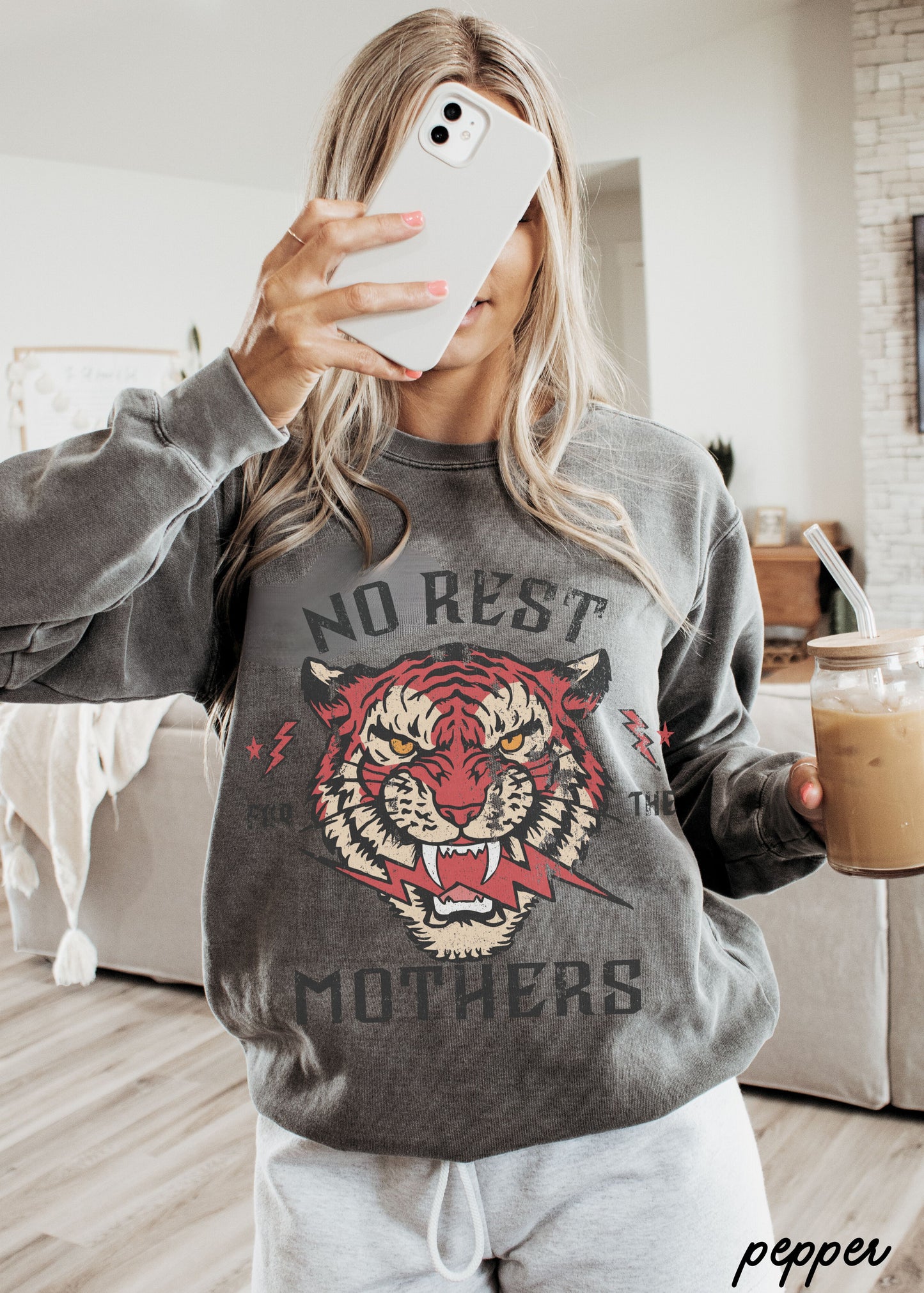 *No Rest for the Mothers Sweatshirt *7 Colors Comfort Colors (S-3X)