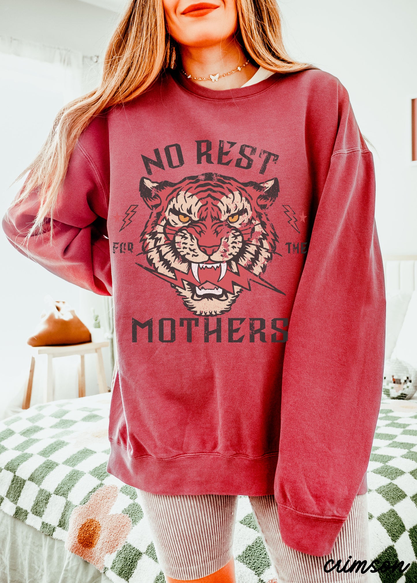 *No Rest for the Mothers Sweatshirt *7 Colors Comfort Colors (S-3X)