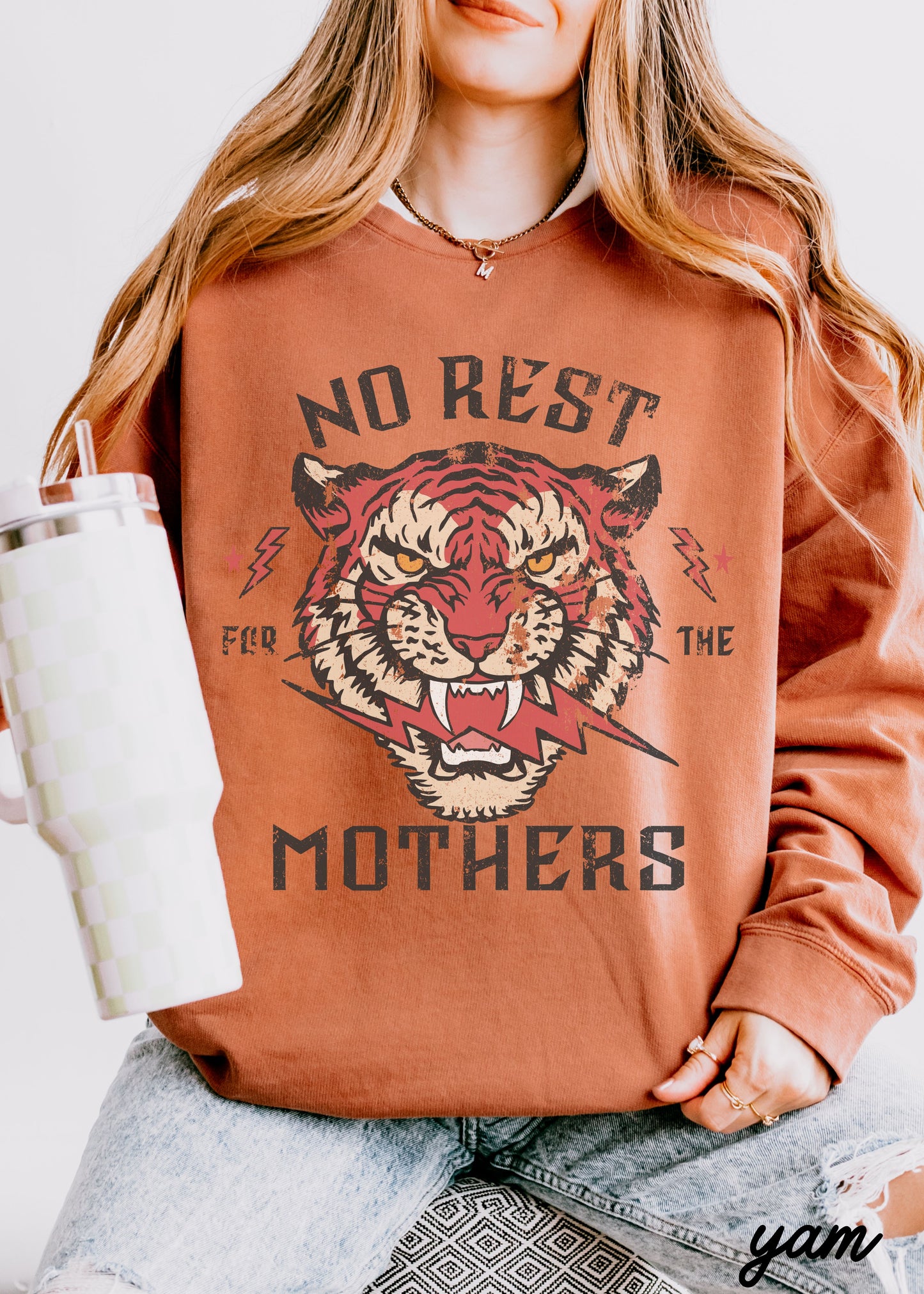 *No Rest for the Mothers Sweatshirt *7 Colors Comfort Colors (S-3X)