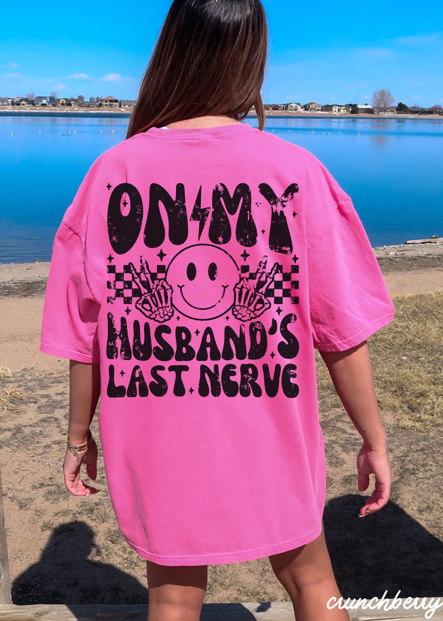 *Husbands Last Nerve BACK PRINT Tee *8 Colors (S-3X)