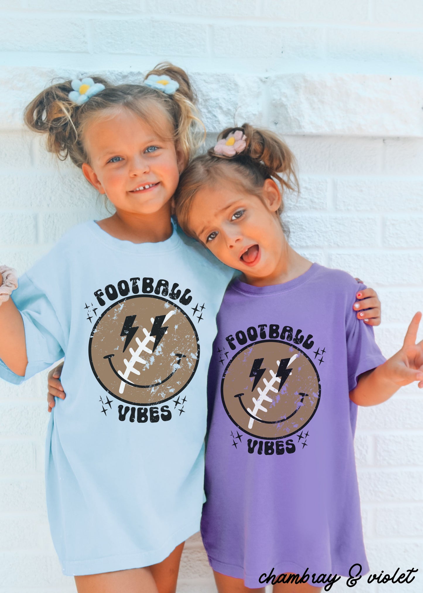 *YOUTH Football Vibes Happy Tee *10 Colors (S-3X)