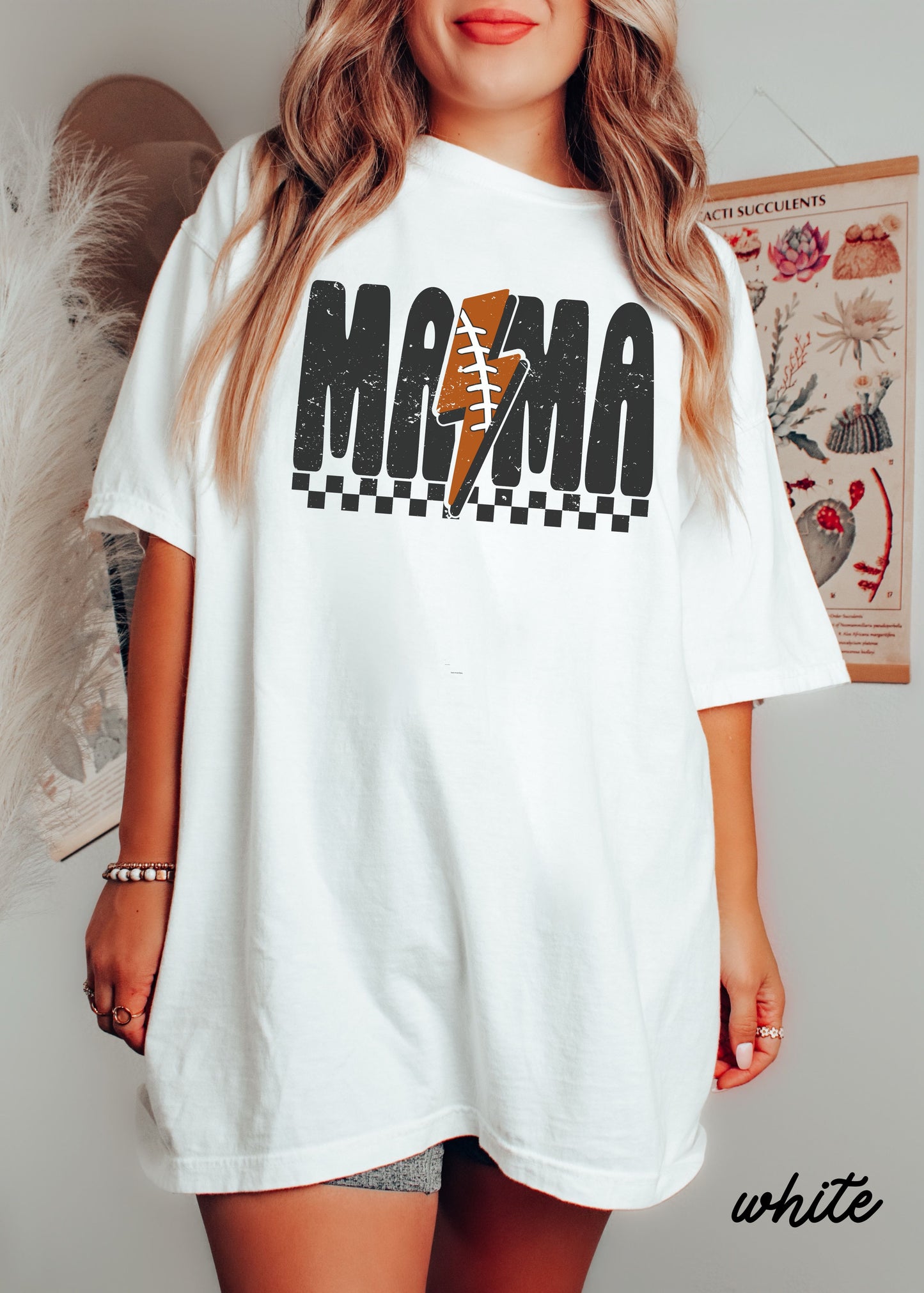 *Mama Football Lightning Bolt Tee *12 Colors (S-3X)
