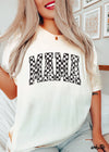 PRE-ORDER: Mama Outline Checkered Tee *12 Colors (S-3X)