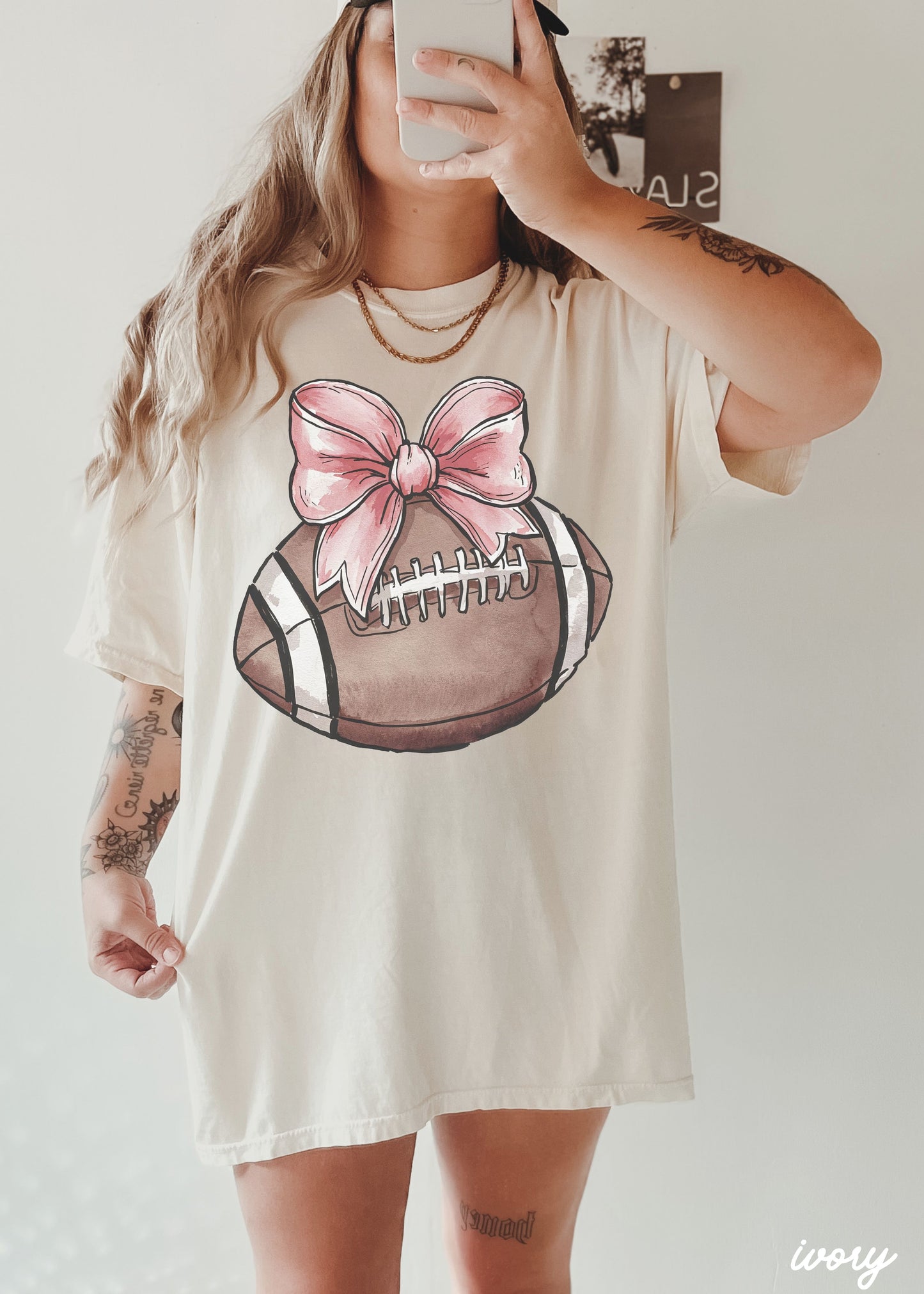 *Football Pink Coquette Tee *14 Colors (S-3X)