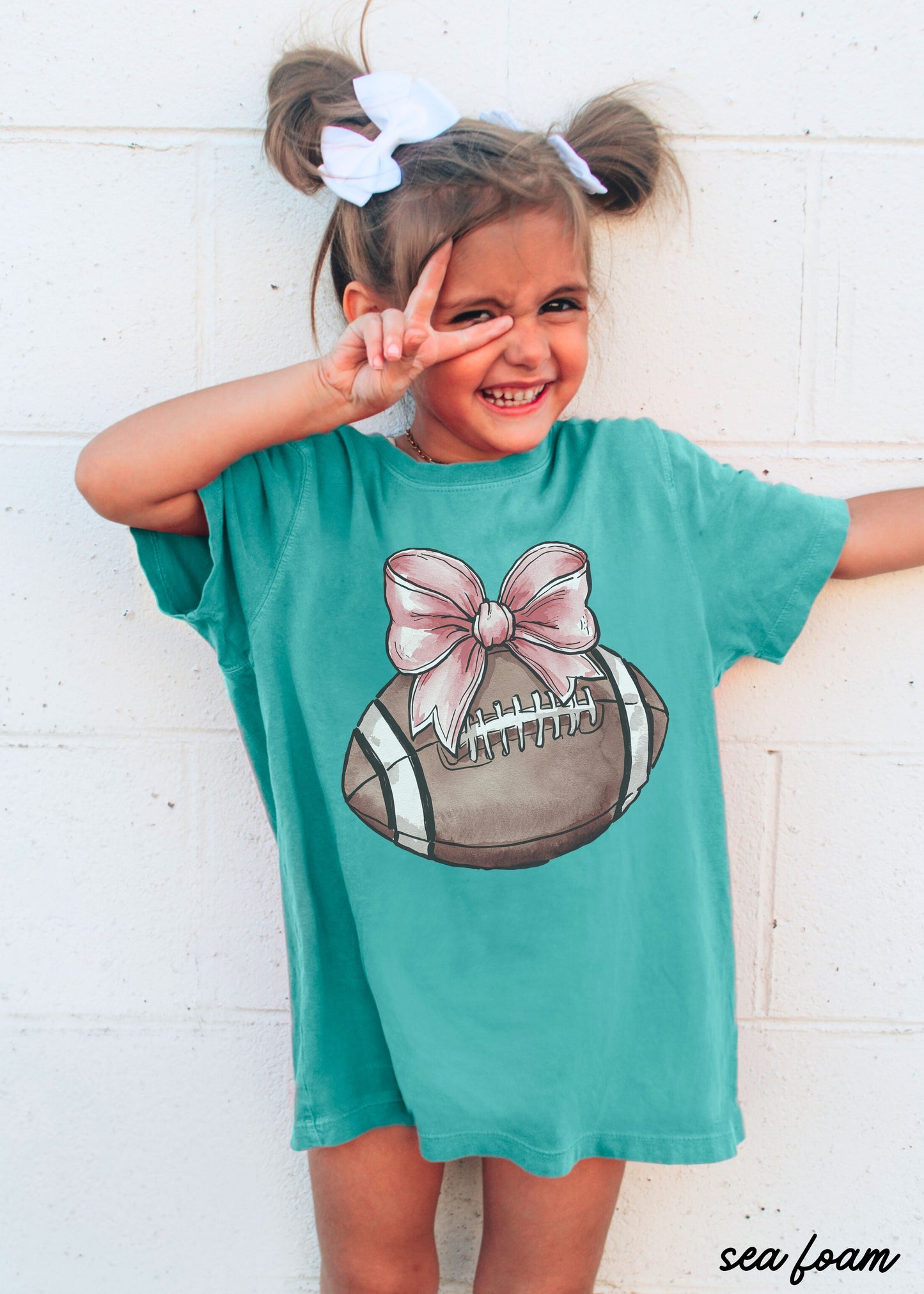 *YOUTH Football Pink Coquette Tee *10 Colors (S-3X)